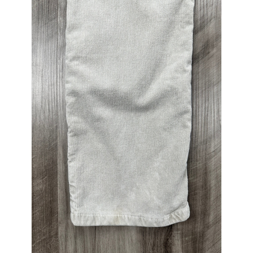Bugatchi Fitil Velvet Corduroy Straight Pants in Stone — Size 35 // Preowned