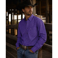 Cinch Modern Fit Geo Print Western Long Sleeve Button Down in Purple and White — Size 2XL // Preowned