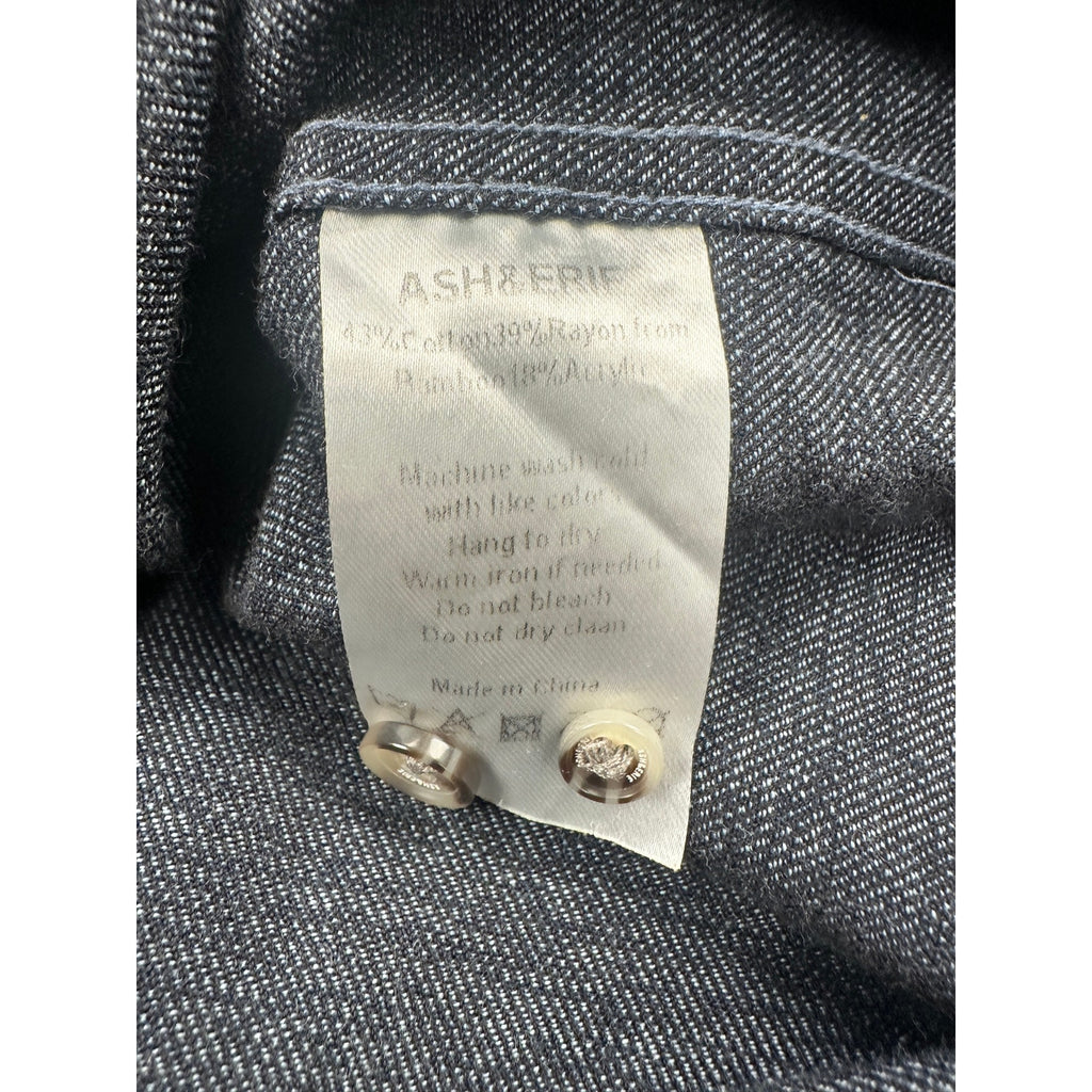 Ash & Erie Brushed Flannel Slim Fit Long Sleeve Shirt in Heather Indigo — Size Small // Preowned