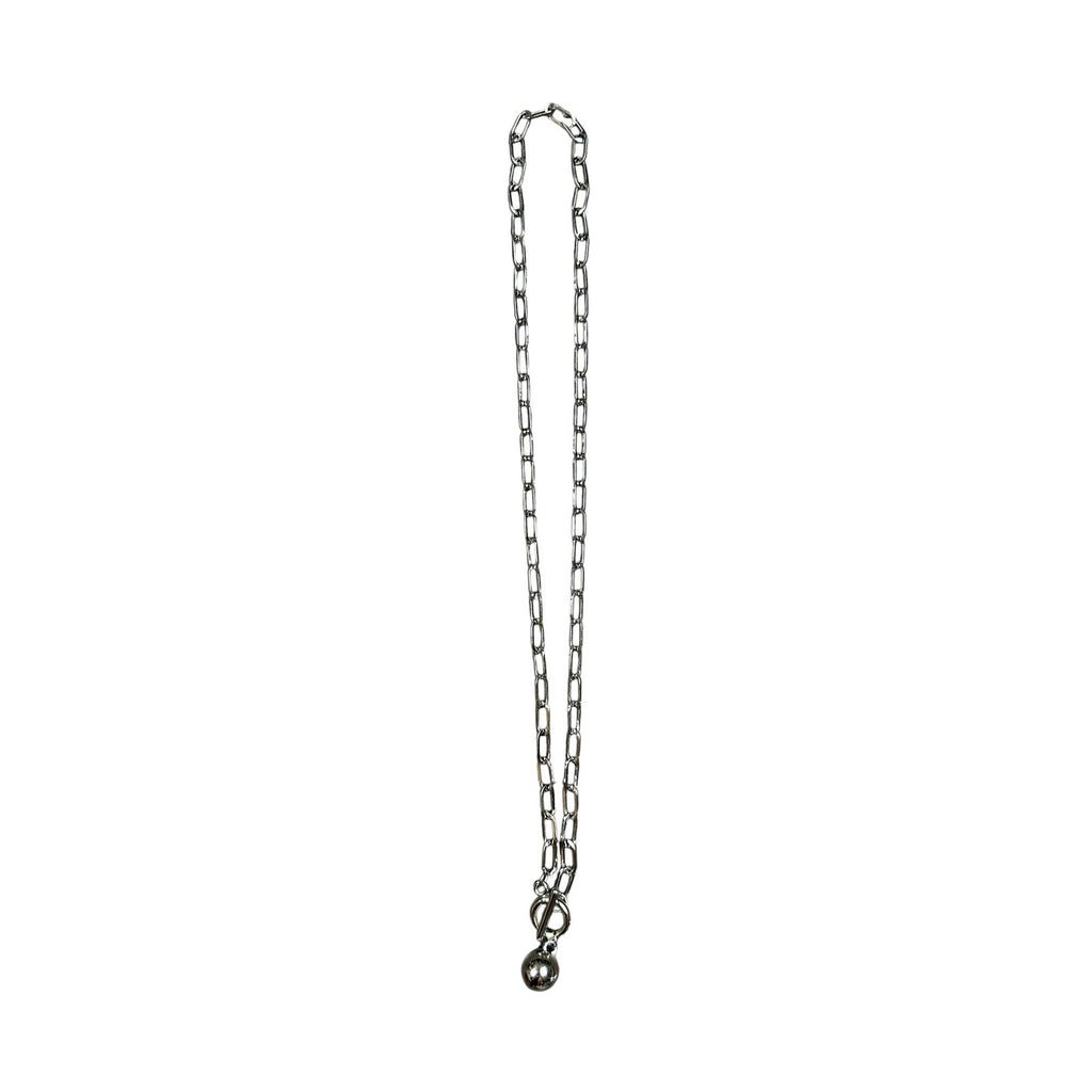 Andrew Christian Ball and Chain Necklace in Silver — One Size