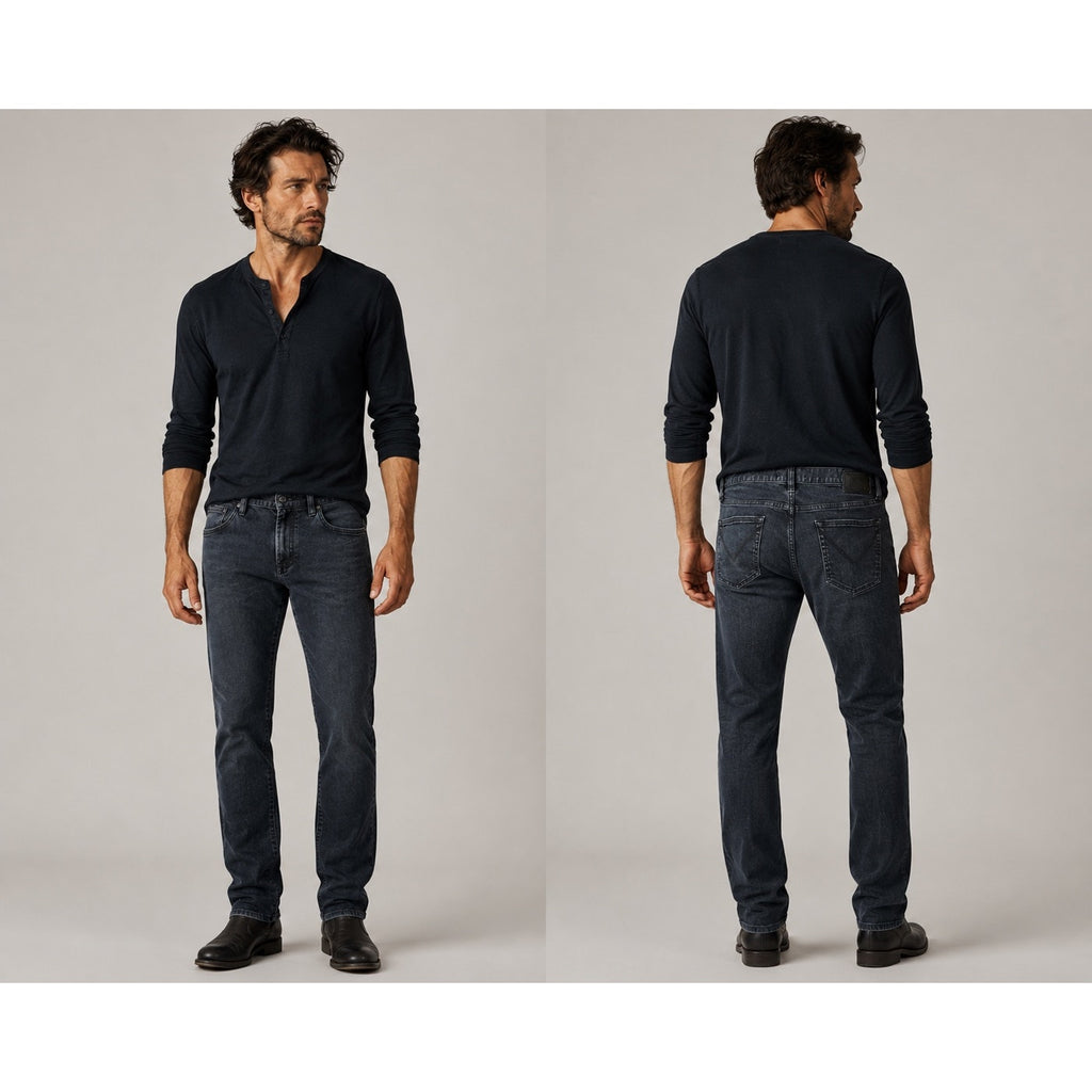 John Varvatos Bowery Slim Straight Jean in Black — Size 33 // Preowned