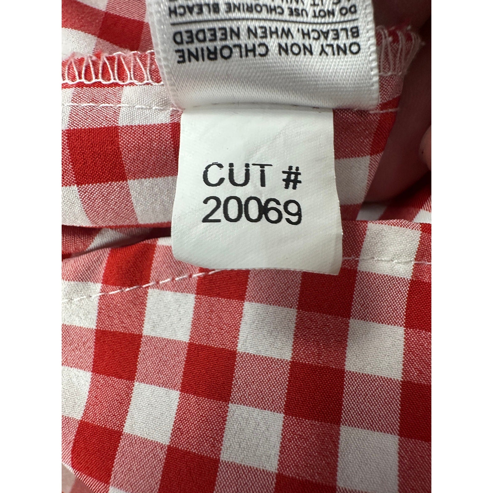 Mizzen+Main Trim Fit Checkered Long Sleeve Button Down in Red and White — Size 2XL // Preowned