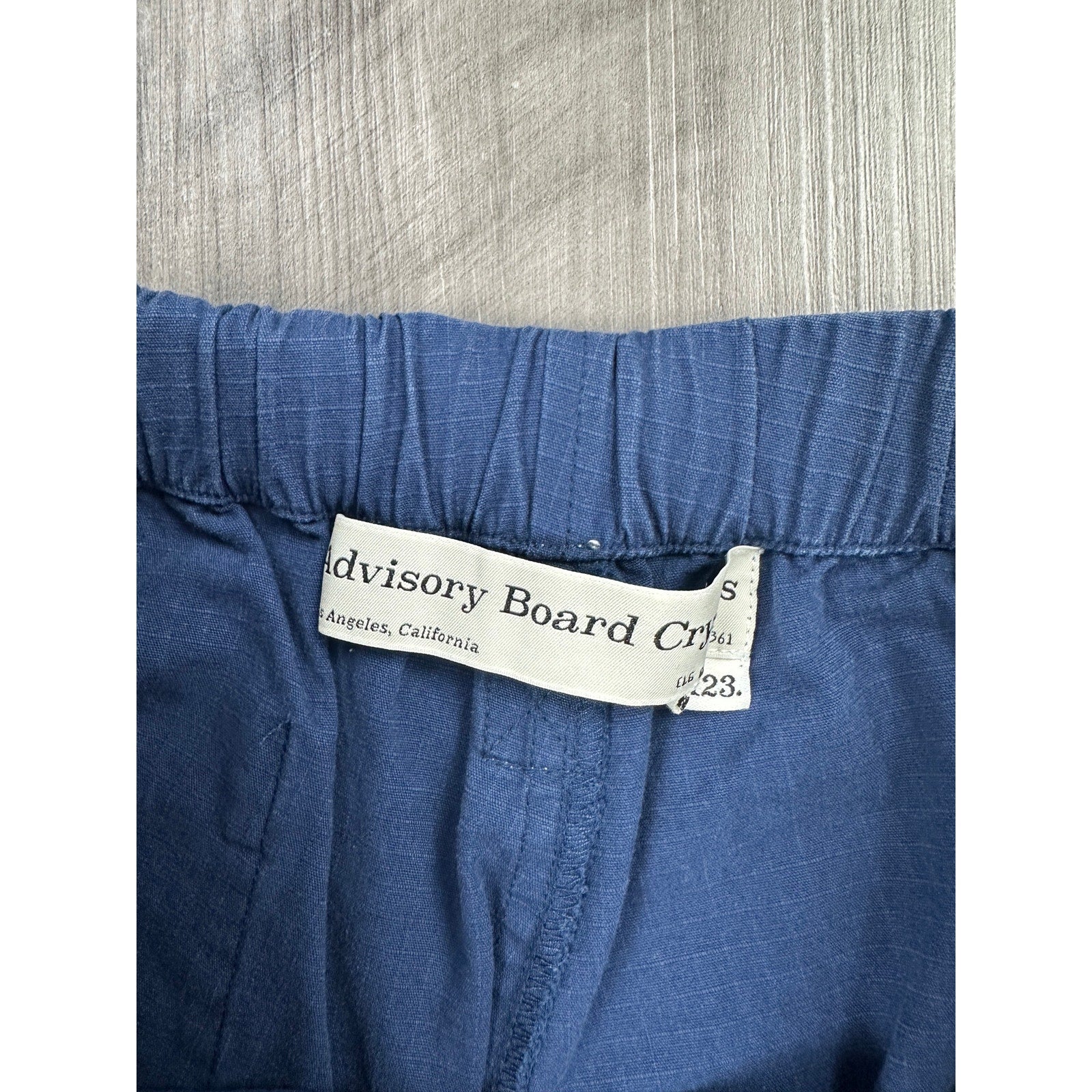 Advisory Board Crystals Ripstop Belted Elastic Waist Pants in Washed Navy — Size Medium // Preowned