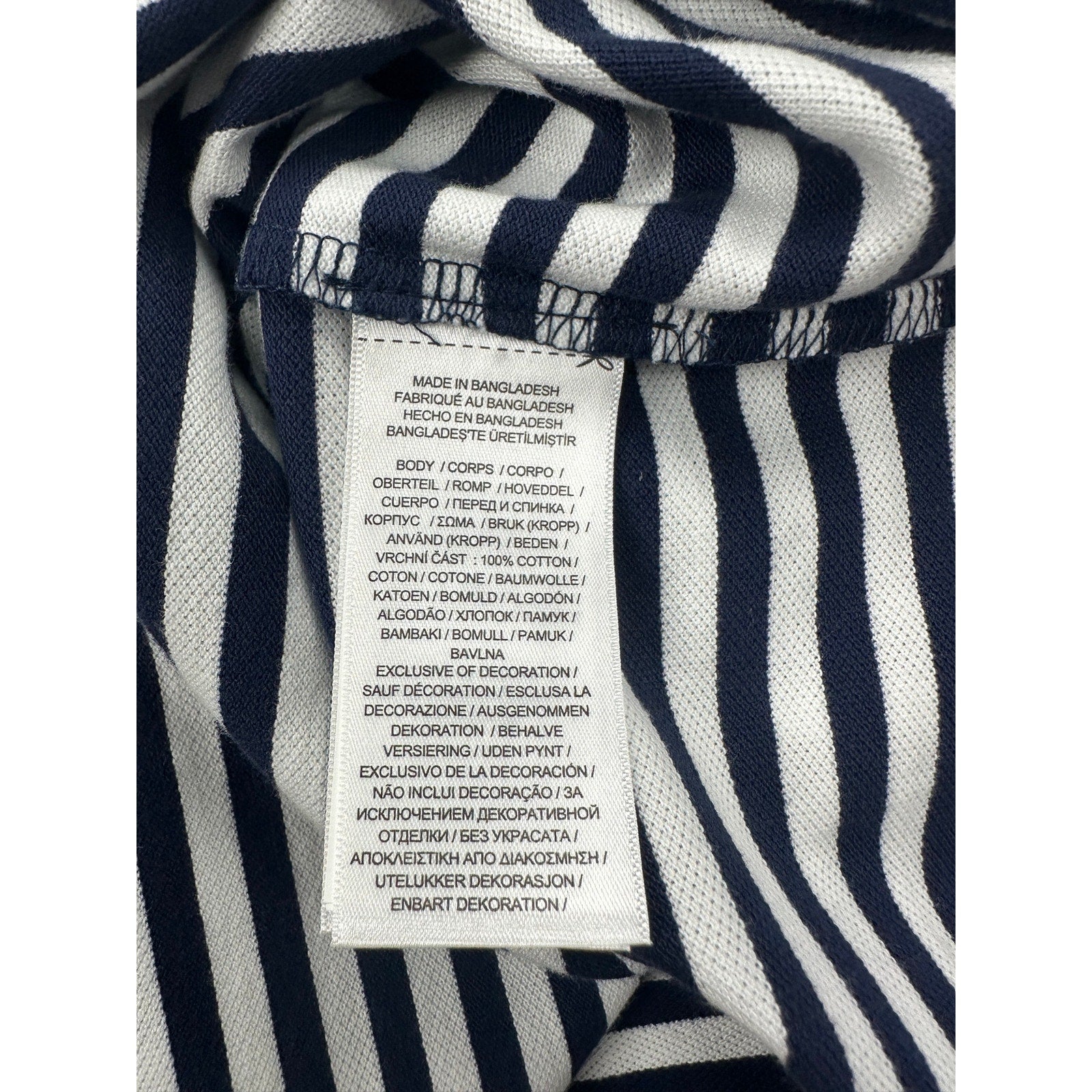 Polo Ralph Lauren Classic Fit Striped Mesh Polo Navy White — 5XB