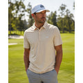 Travis Mathew Featherweight Vista Performance Jersey Golf Polo in Rattan — Size XL