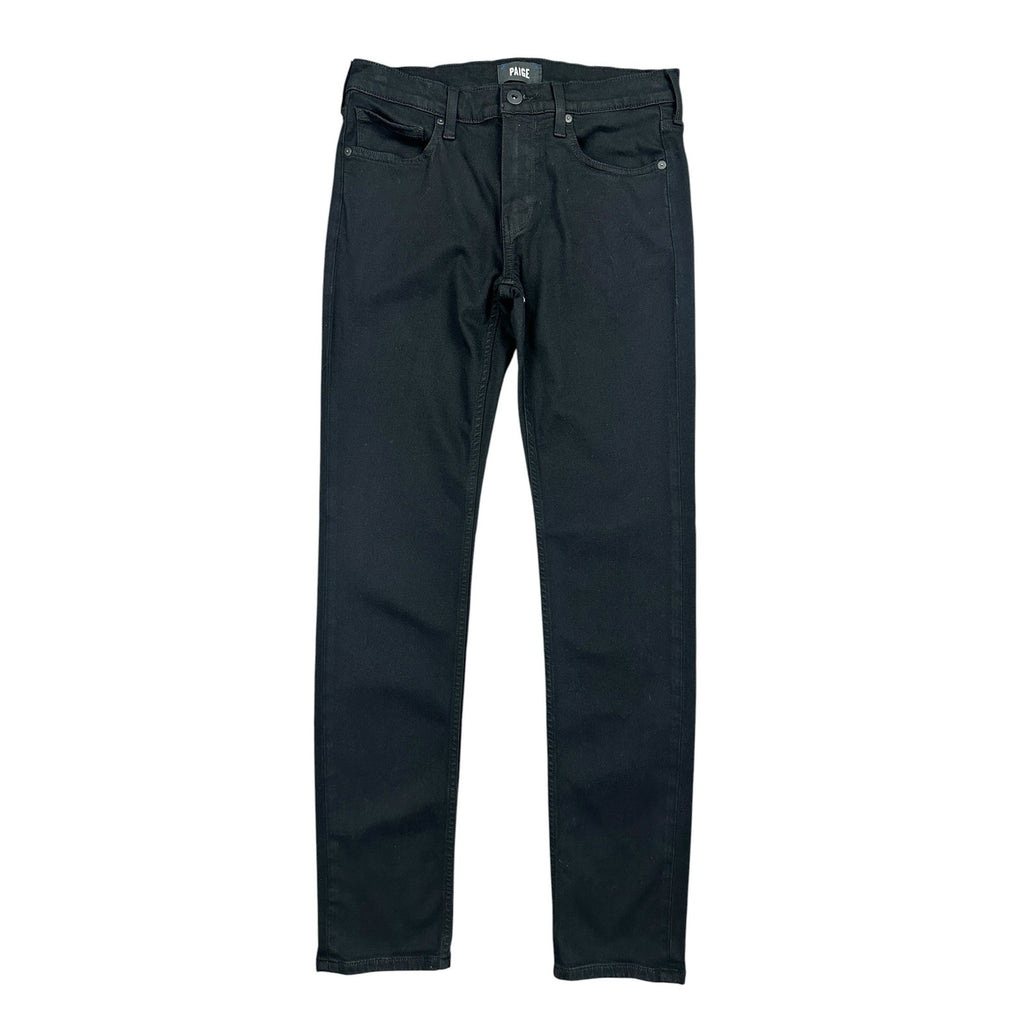 Paige Transcend Lennox Slim Stretch Jeans in Black Shadow — Size 30 // Preowned