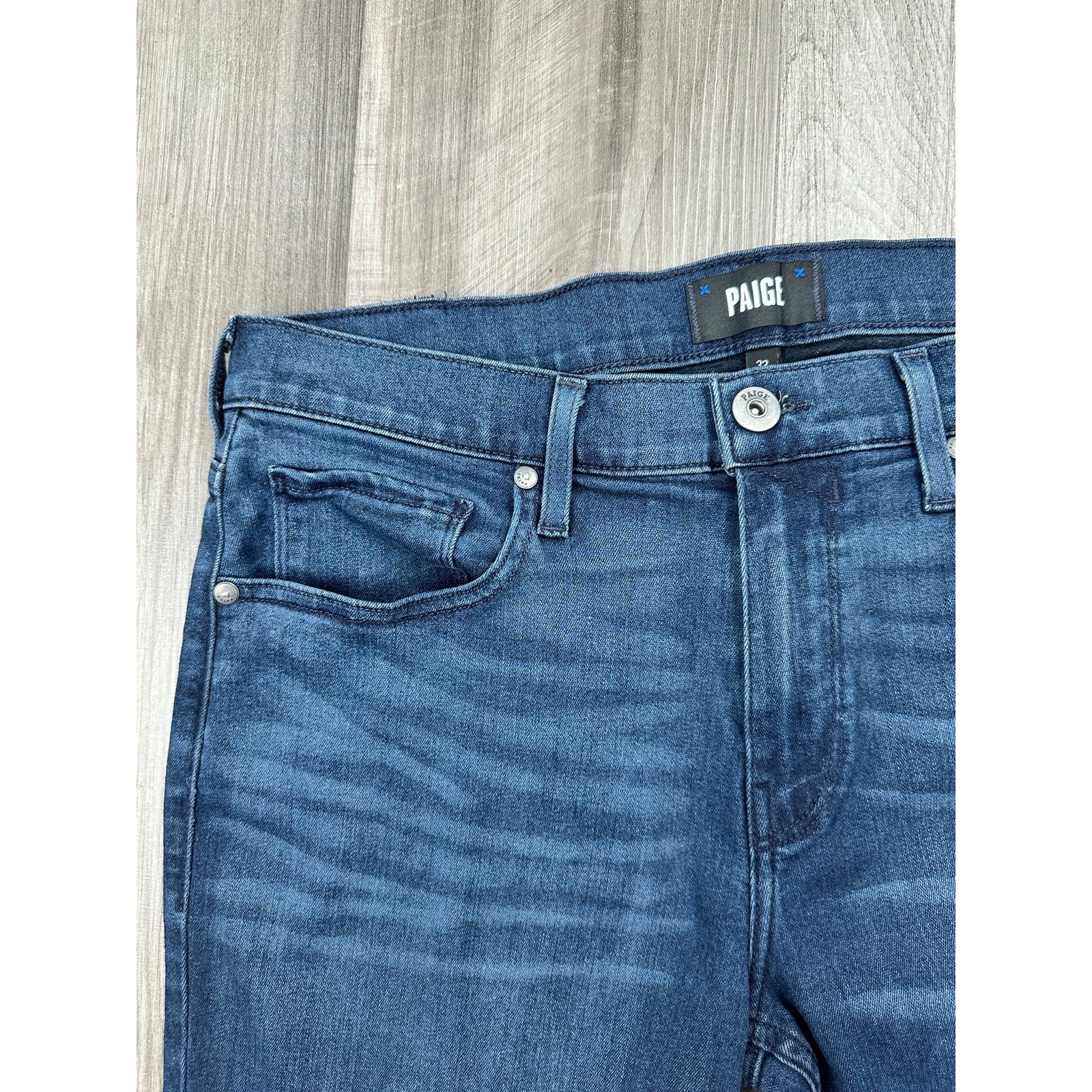 Paige Federal Slim Straight Jeans in Doncaster Blue — Size 33 // Preowned