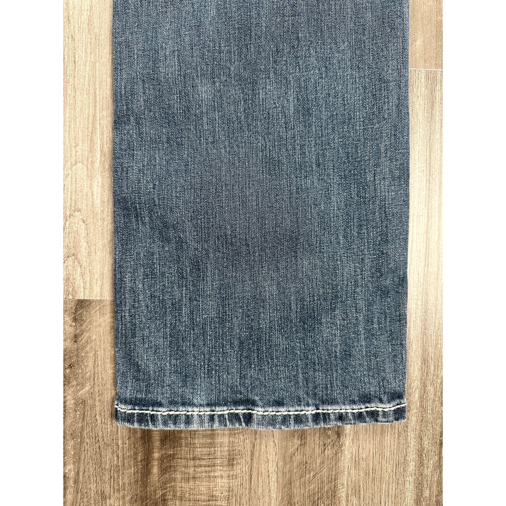 Rock & Roll Denim Double Barrel Relaxed Straight Leg Jean in Blue — Size 29x32 // Preowned