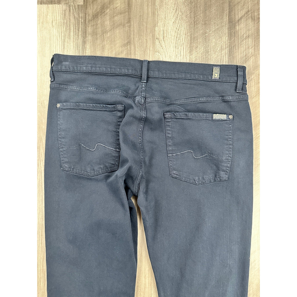 7 For All Mankind Slimmy Stretch Jean in Navy Blue — Size 36 // Preowned