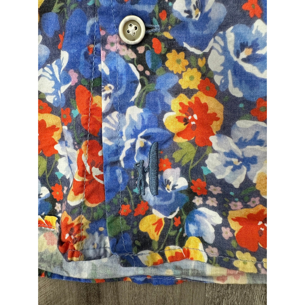 Johnnie-O Barren Hangin' Out Hawaiian Floral Short Sleeve Shirt in Oceanside — Size XL // Preowned