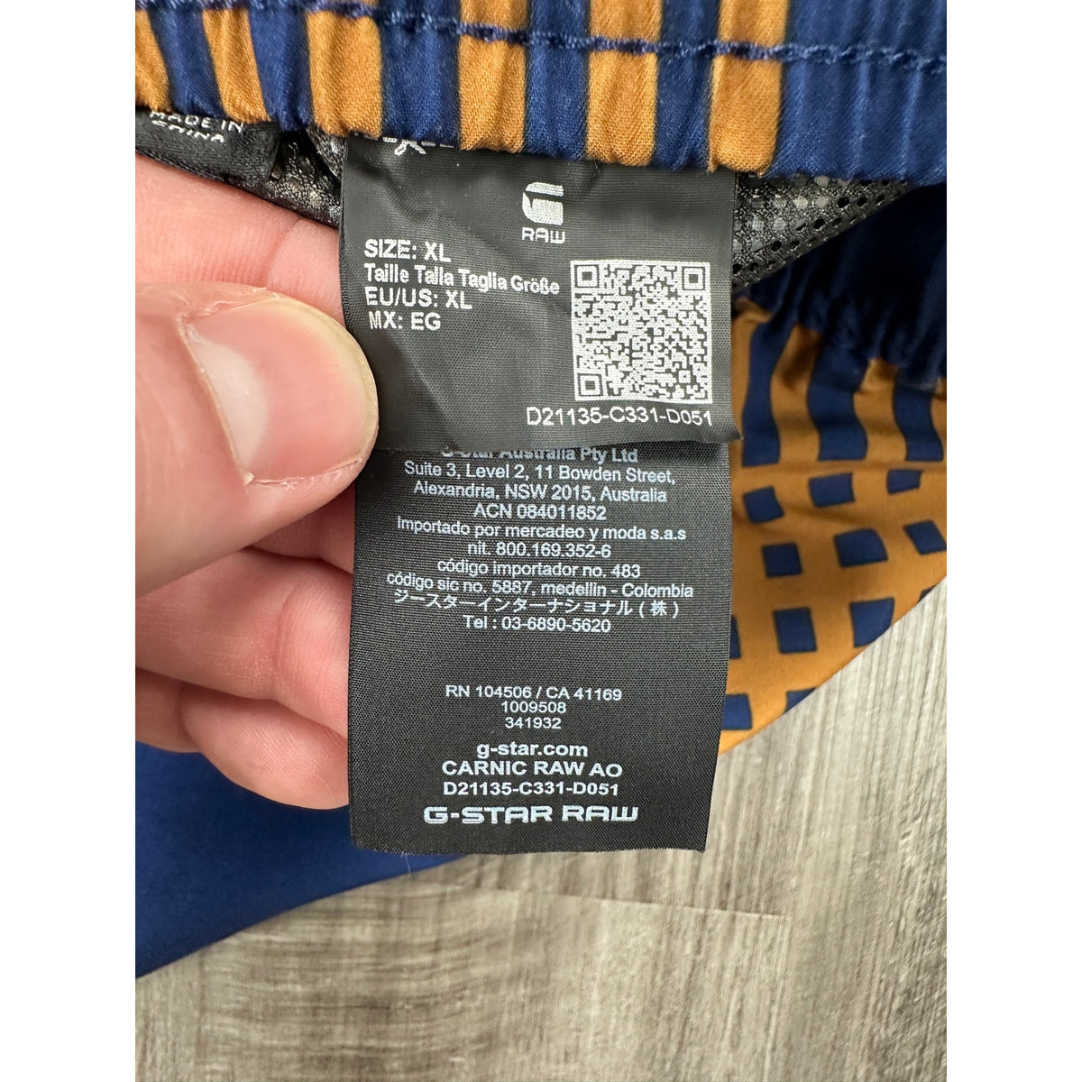 G-Star Raw Carnic Raw All Over Print Swim Trunks — Size XL // Preowned