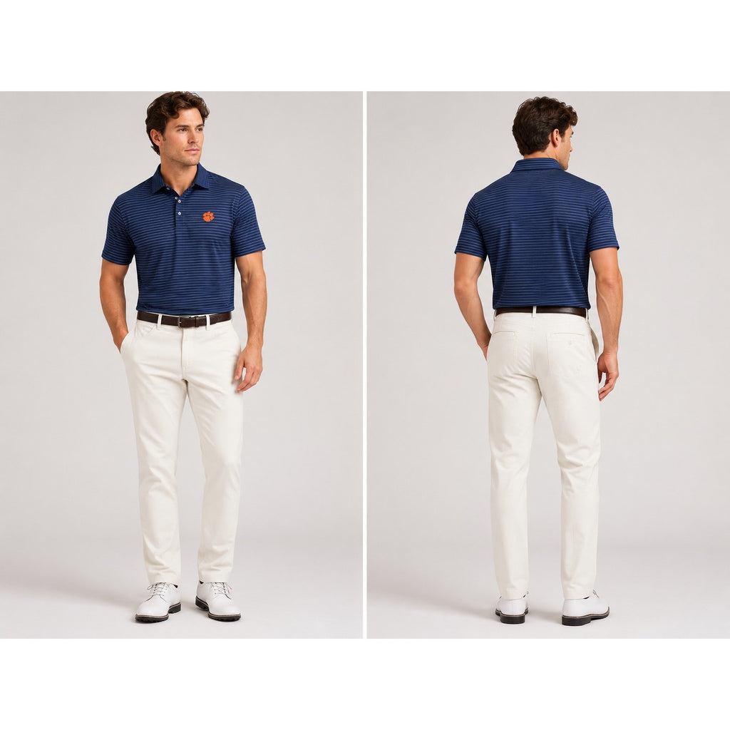 Straight Down Clemson Performance Golf Chino Pants in Light Cream — Size 36 // Preowned