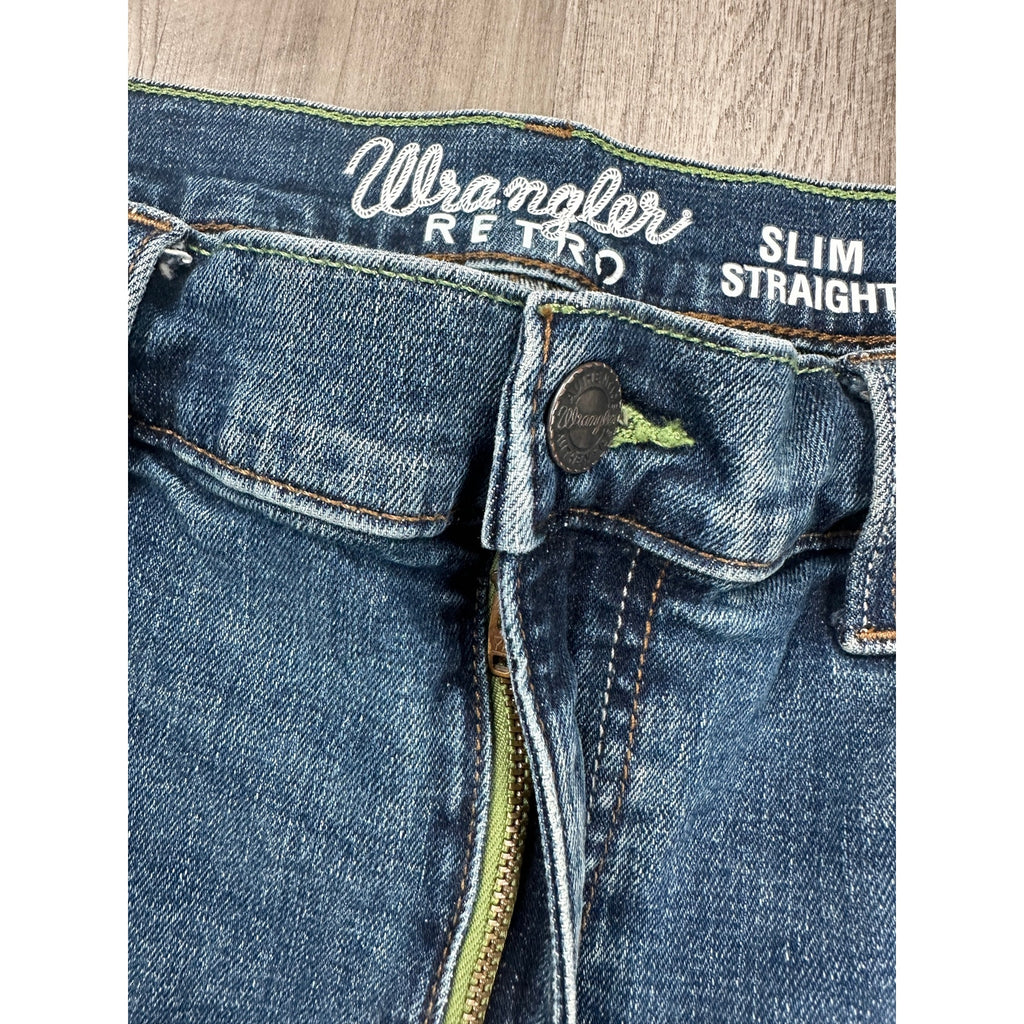 Wrangler Retro Slim Straight Jean in Blue — Size 34x34 // Preowned
