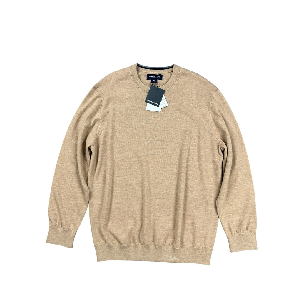 Mizzen+Main Preston Crewneck Sweater in Medium Beige — Size 2XL