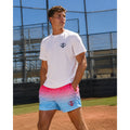 Baseball Lifestyle 101 Gradient Mesh Athletic Shorts in Cotton Candy — Size Medium
