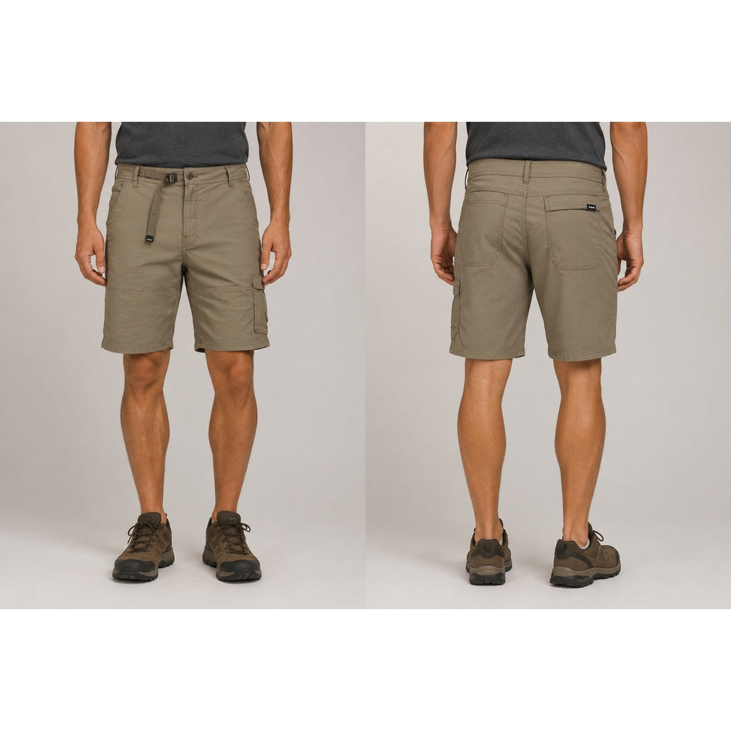 Prana Stretch Zion Performance Standard Fit 8-Inch Cargo Shorts in Brown — Size 40x8 // Preowned
