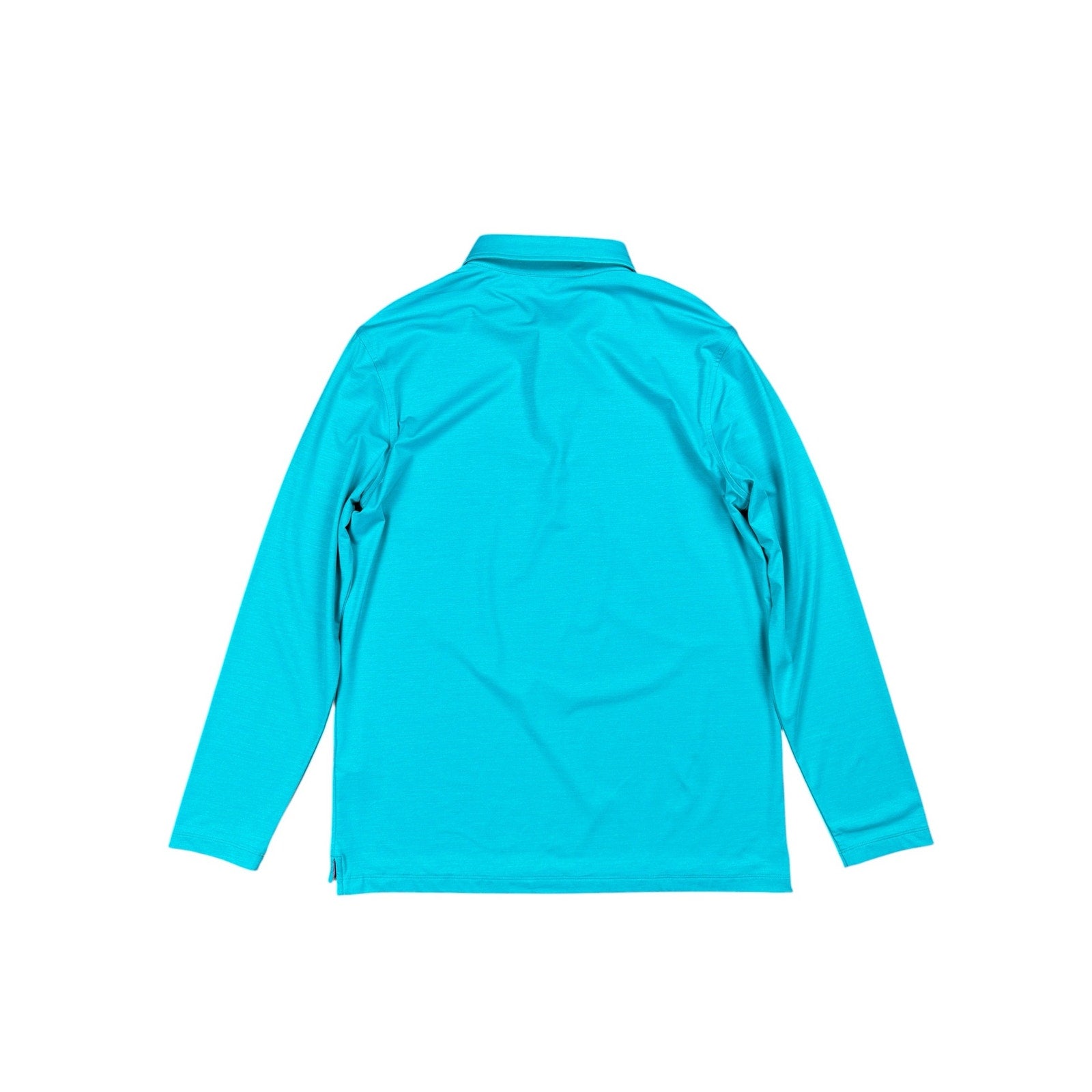 G/FORE Melange Ice Nylon Long Sleeve Polo in Siren Melange — Size Medium