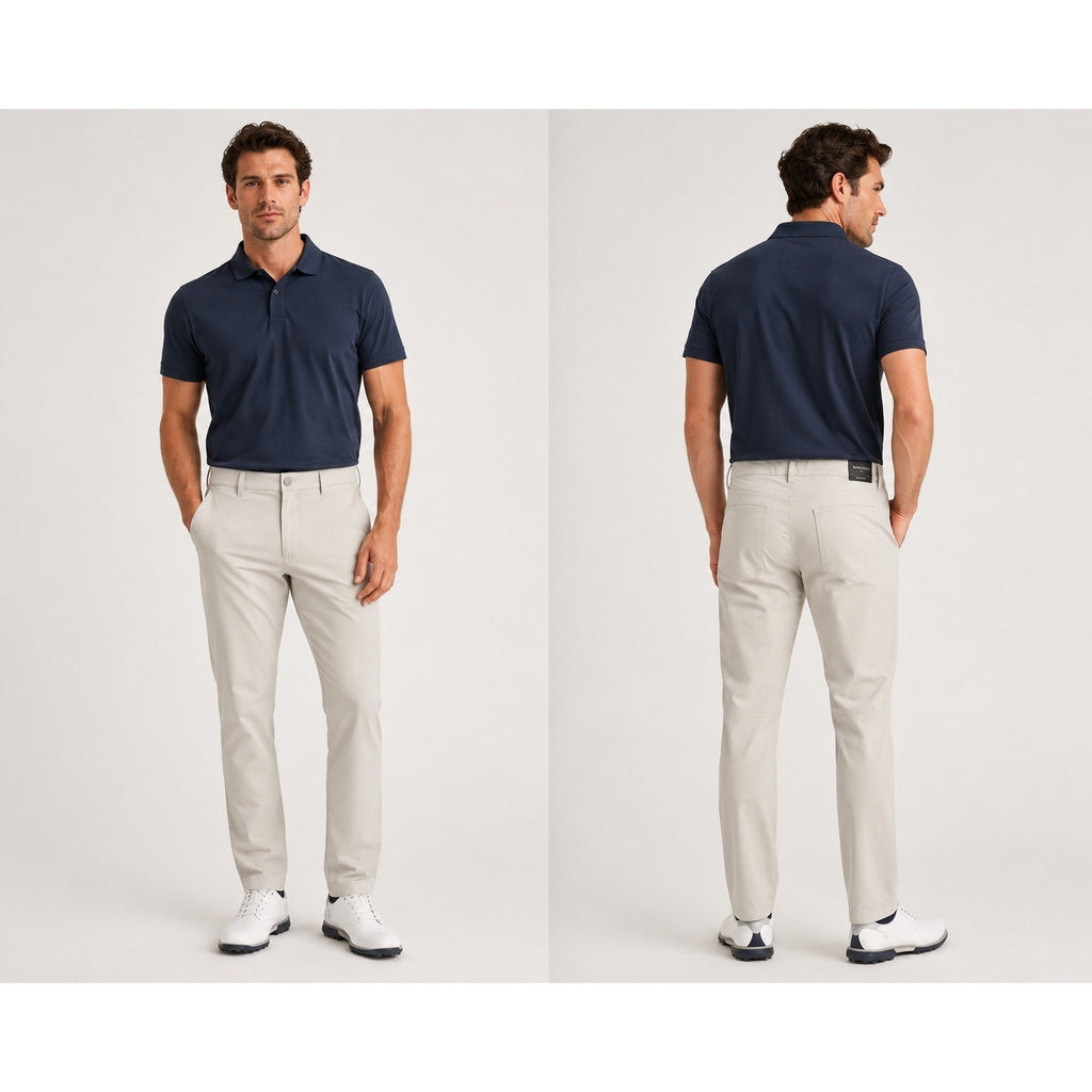 Bonobos Golf Performance Slim Fit Pants in Khaki Stone — Size 38x32