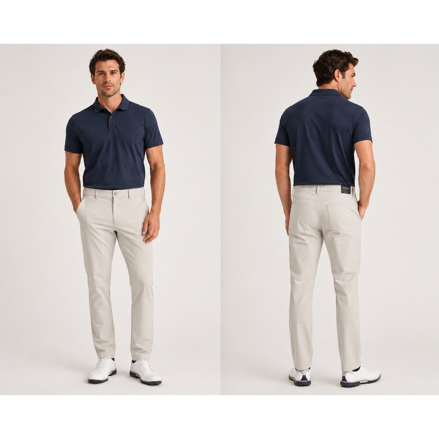 Bonobos Golf Performance Slim Fit Pants in Khaki Stone — Size 38x32