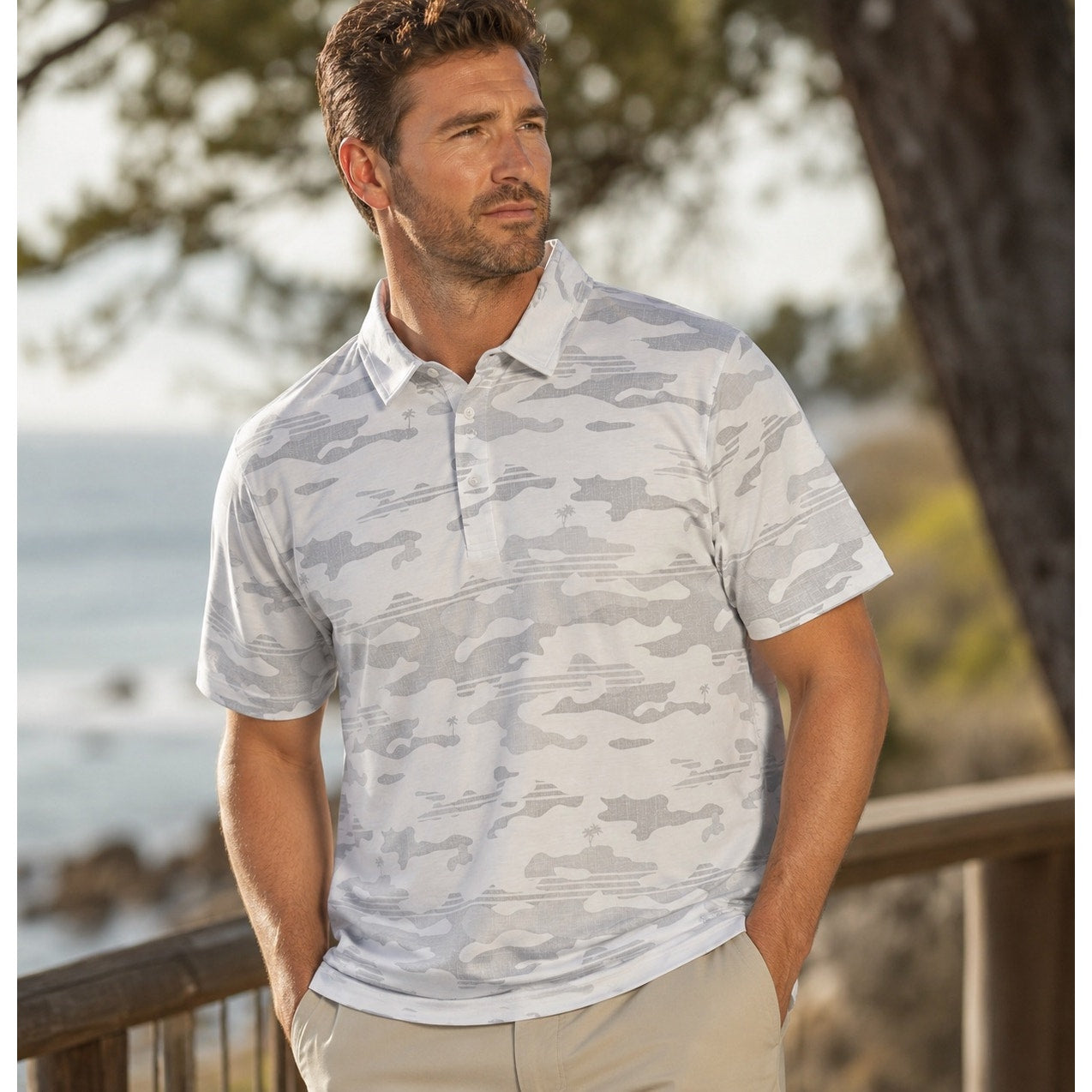 Travis Mathew Beachside Stealth Golf Polo - 3XL