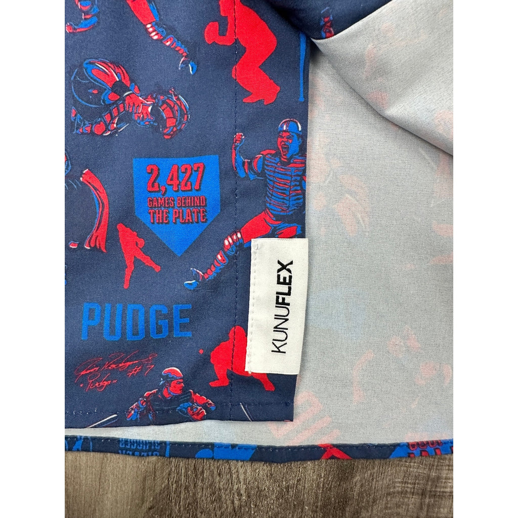 RSVLTS x National Baseball Hall of Fame Texas Rangers Ivan "Pudge" Rodriguez Shirt in Navy, Blue, Red — Size XL // Preowned