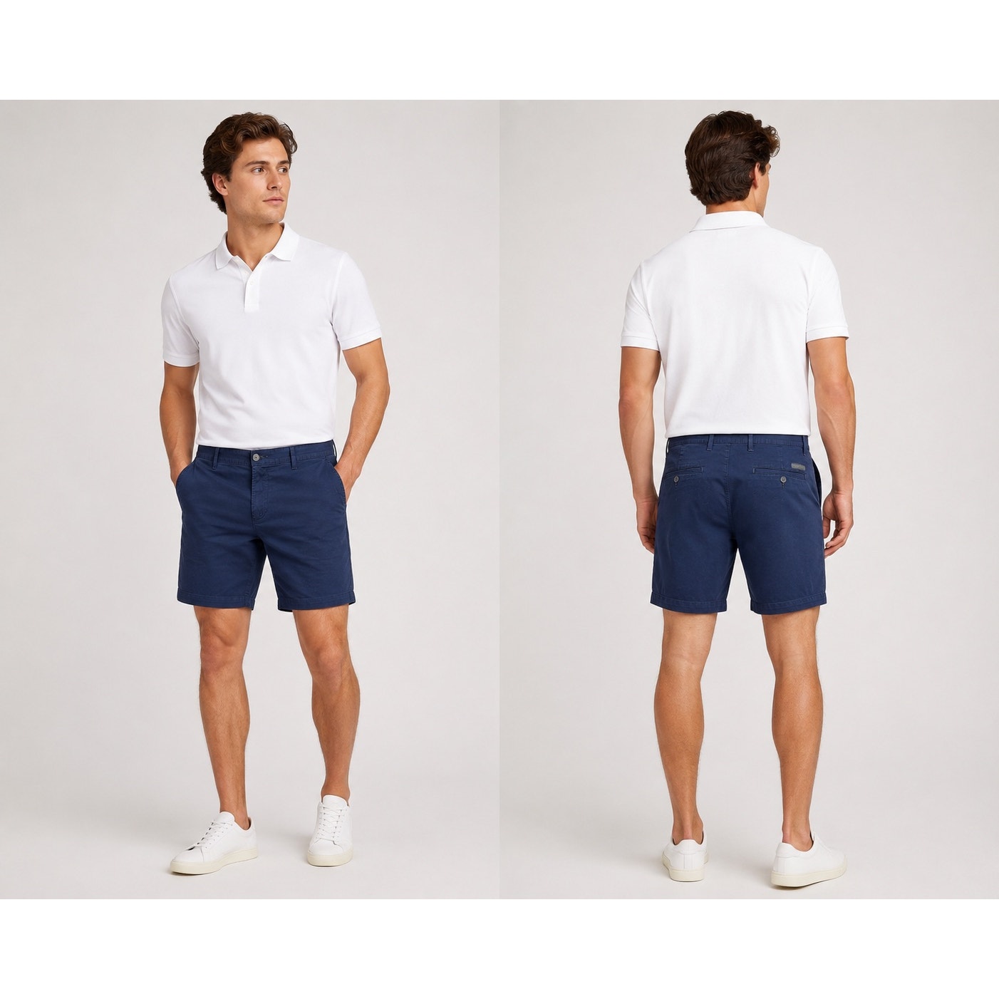 Adriano Goldschmied The Wanderer Chino Shorts in Navy — Size 40R // Preowned