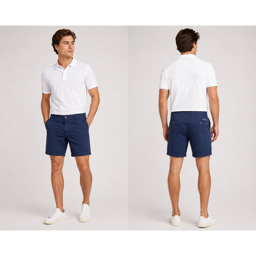 Adriano Goldschmied The Wanderer Chino Shorts in Navy — Size 40R // Preowned