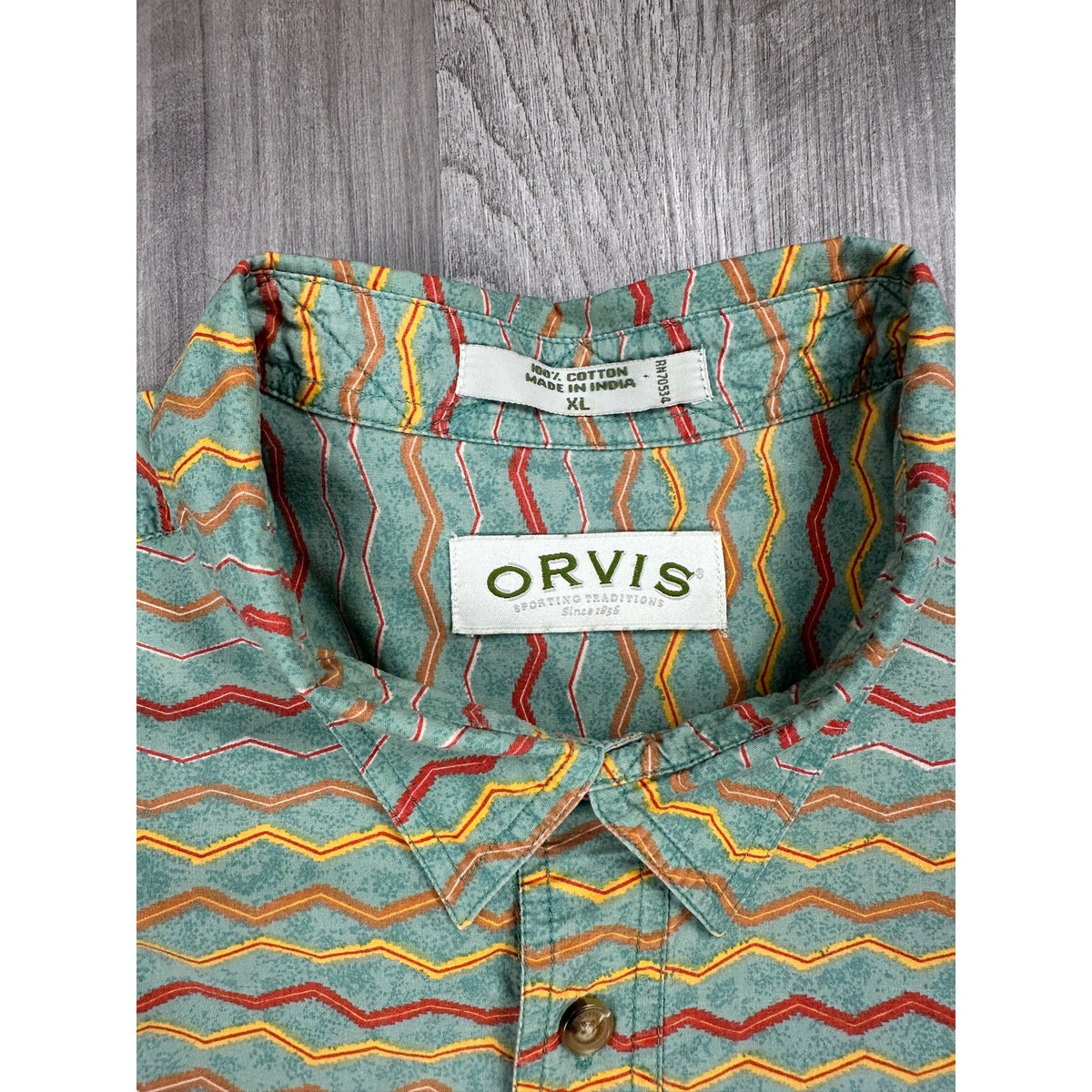 Orvis Santa Fe Wave Stripe Short Sleeve Shirt — Size XL // Preowned