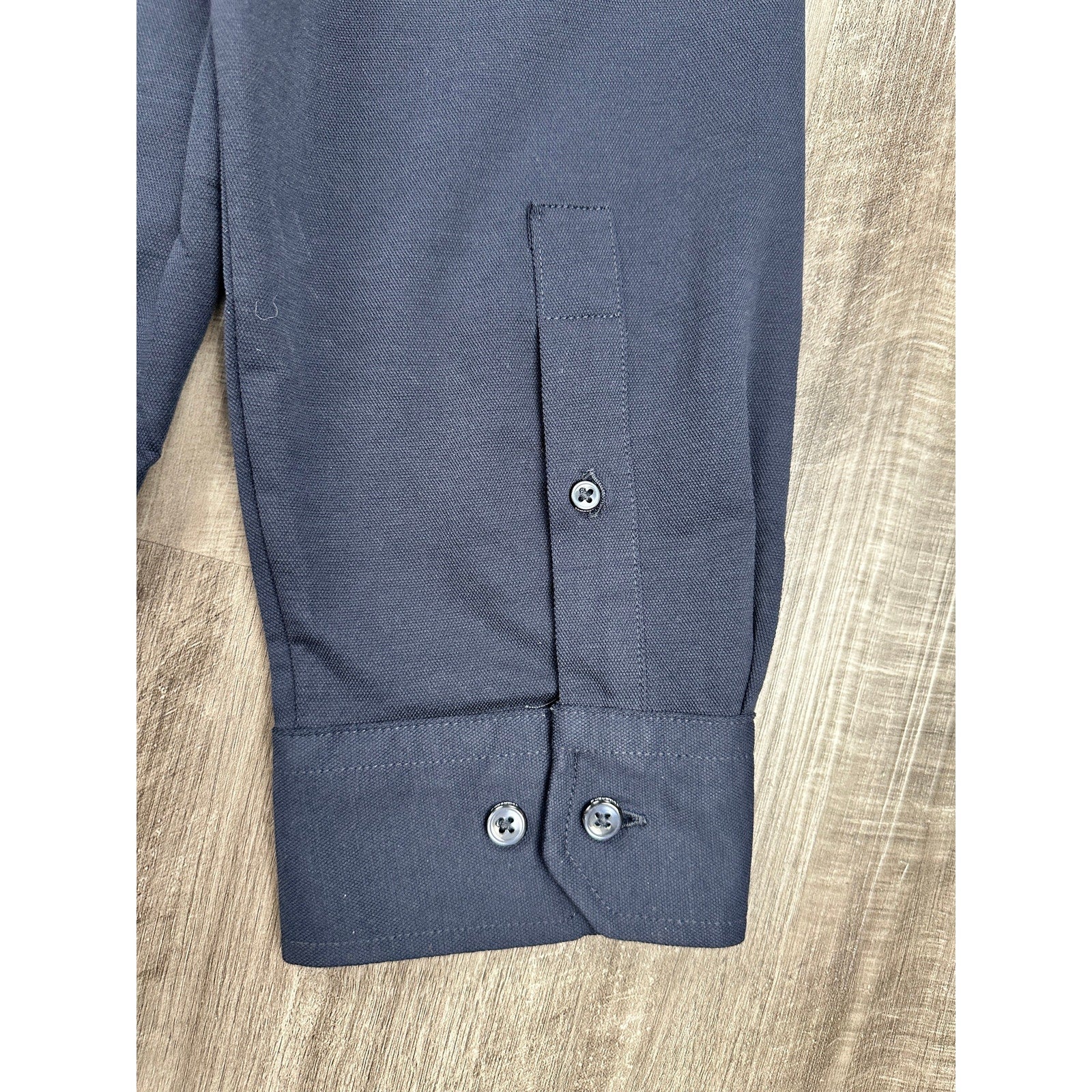 7 Diamonds 4-Way Stretch Oxford Long Sleeve Button Down in Navy — Size 2XL