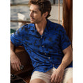 Ted Baker London Midnight Sail Hawaiian Viscose Blend Camo Shirt - Large