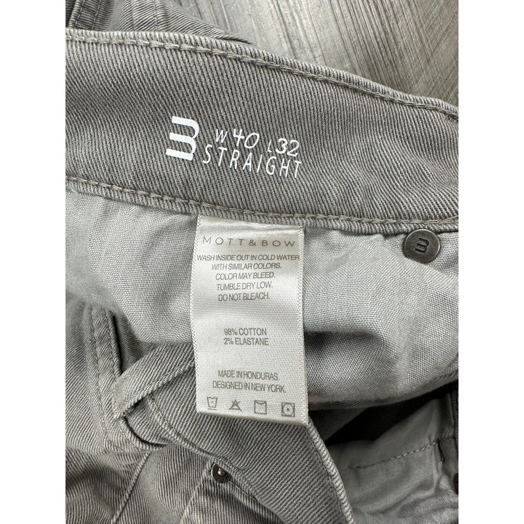 Mott & Bow Straight Mercer Jeans in Gray — Size 40x32 // Preowned