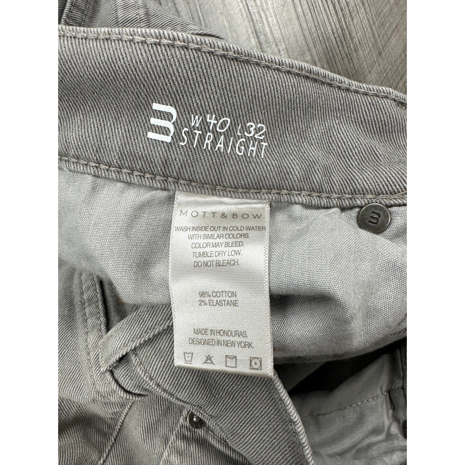 Mott & Bow Straight Mercer Jeans in Gray — Size 40x32 // Preowned