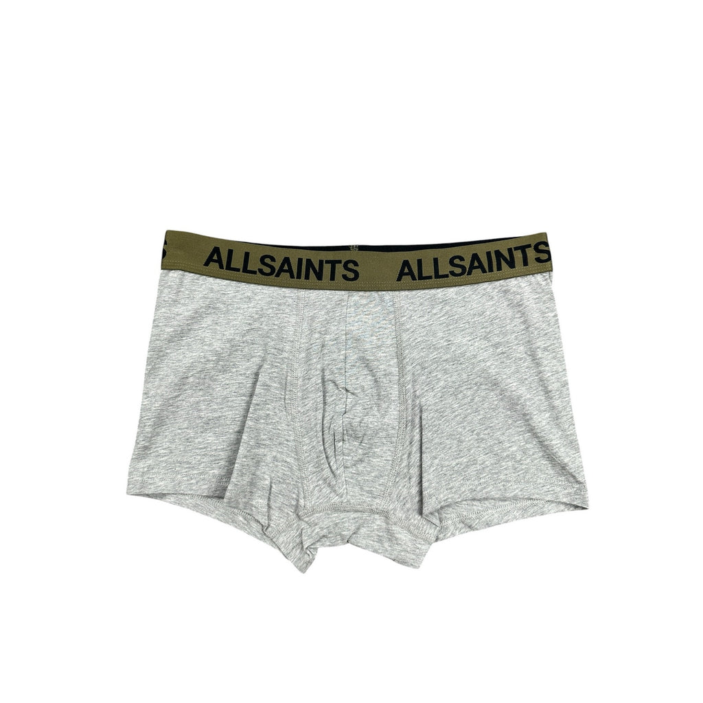 All Saints Underground Organic Cotton 4-Way Stretch Trunk 3-Pack in Sport Grey — Size Small