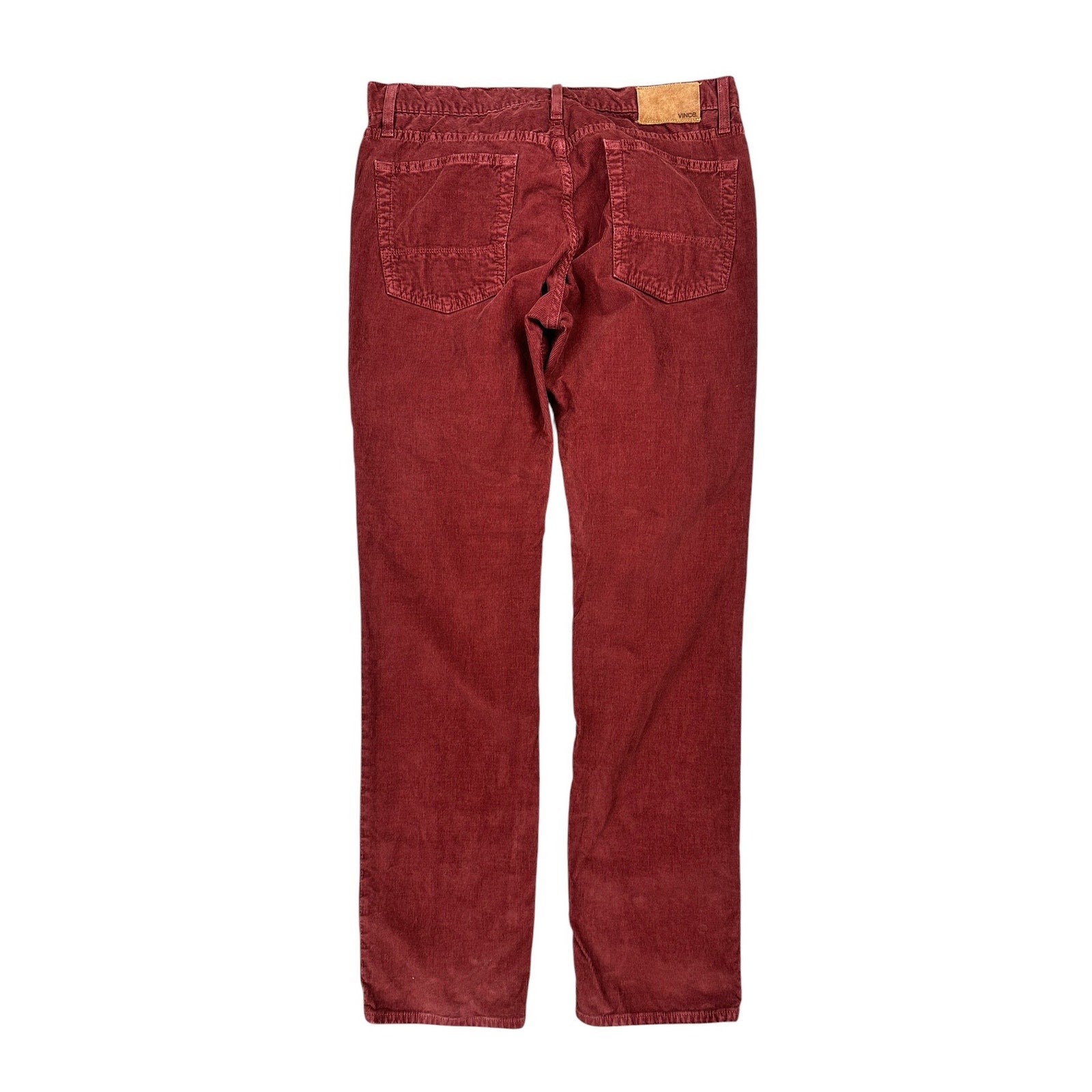 Vince Velvet Corduroy Skinny Fit Made in USA Button Fly Jeans in Brick Red — Size 34 // Preowned