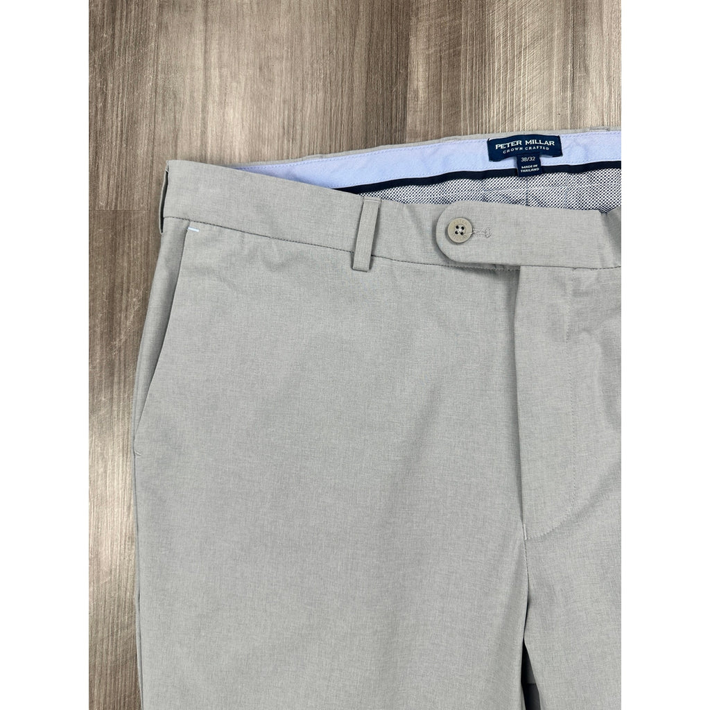 Peter Millar Surge Crown Crafted Trouser Pants in Gale Grey — Size 38x32 // Preowned