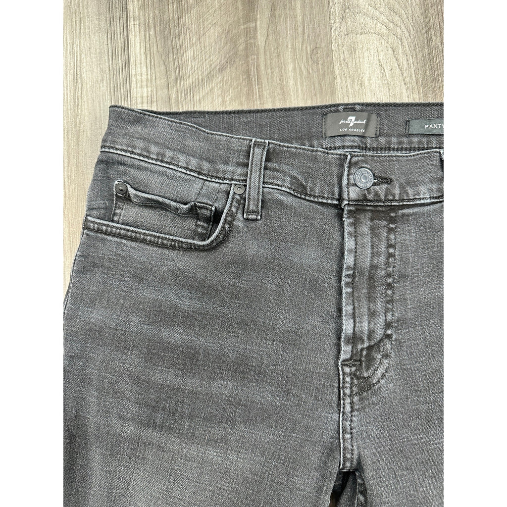 7 For All Mankind Paxtyn Skinny Jean in Black — Size 32 // Preowned