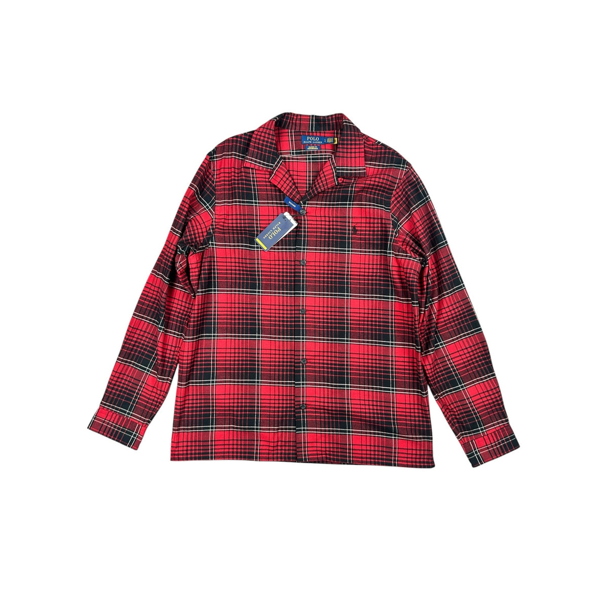 Polo Ralph Lauren Brushed Classic Fit Performance Plaid Long Sleeve Button Down Camp Shirt — Size Large
