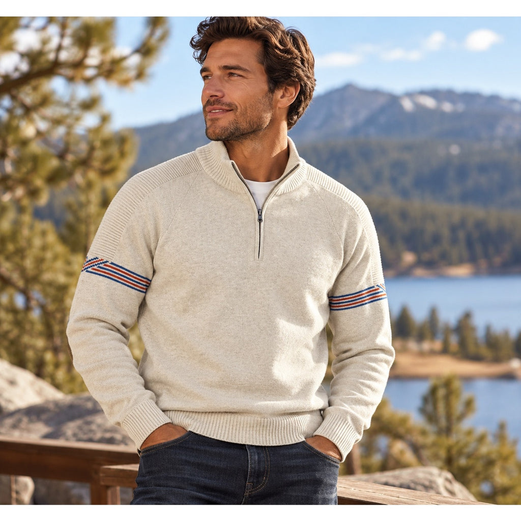 Marine Layer Archive Big Bear Quarter Zip Pullover Sweater — Size Medium // Preowned