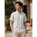 Lululemon Airing Easy Performance Short Sleeve Button Down in White Olive — Size Large // Preowned