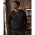 7 Diamonds Dakmont Striped Cardigan Sweater in Black Charcoal — Size XL
