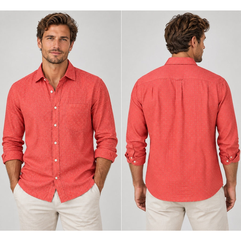 Zodiac Praiano Pure Linen Classic Fit Long Sleeve Shirt — Size 40/15.75 (Medium) // Preowned