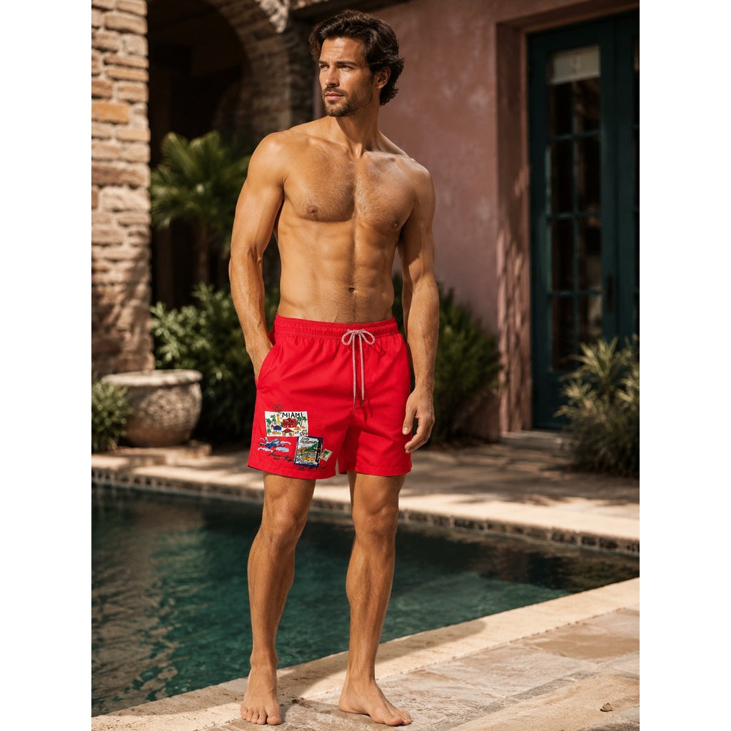 Robert Graham Traveling Swim Trunks Around the World — Size 2XL