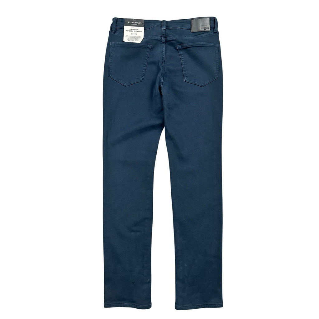 Liverpool Los Angeles Kingston Modern Straight Stretch Jean in Navy — Size 31x34