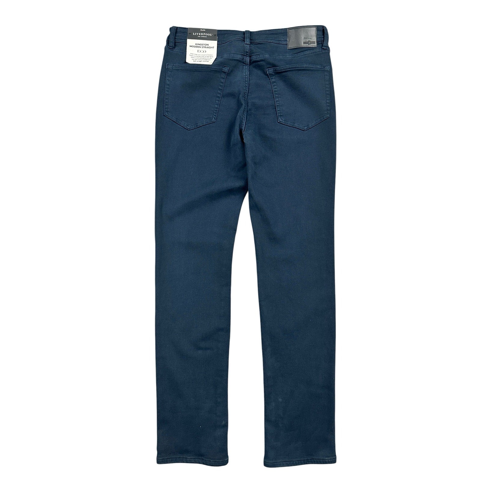 Liverpool Los Angeles Kingston Modern Straight Stretch Jean in Navy — Size 31x34