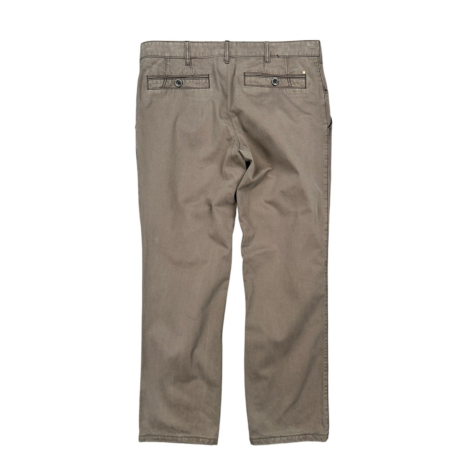 Meyer New York Modern Slim Fit French Pocket Chinos in Light Brown — Size 34 // Preowned