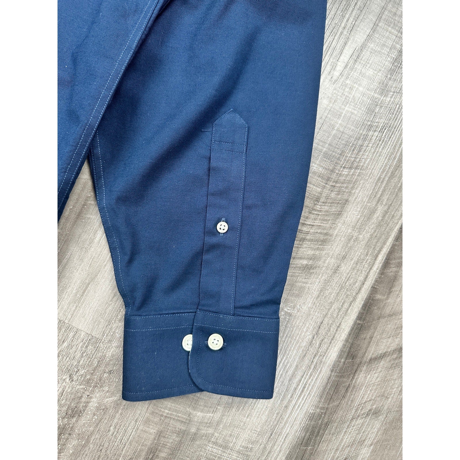 Brooks Brothers Non-Iron Stretch Oxford Cotton Regular Fit Sport Shirt in Navy — Size XL // Preowned