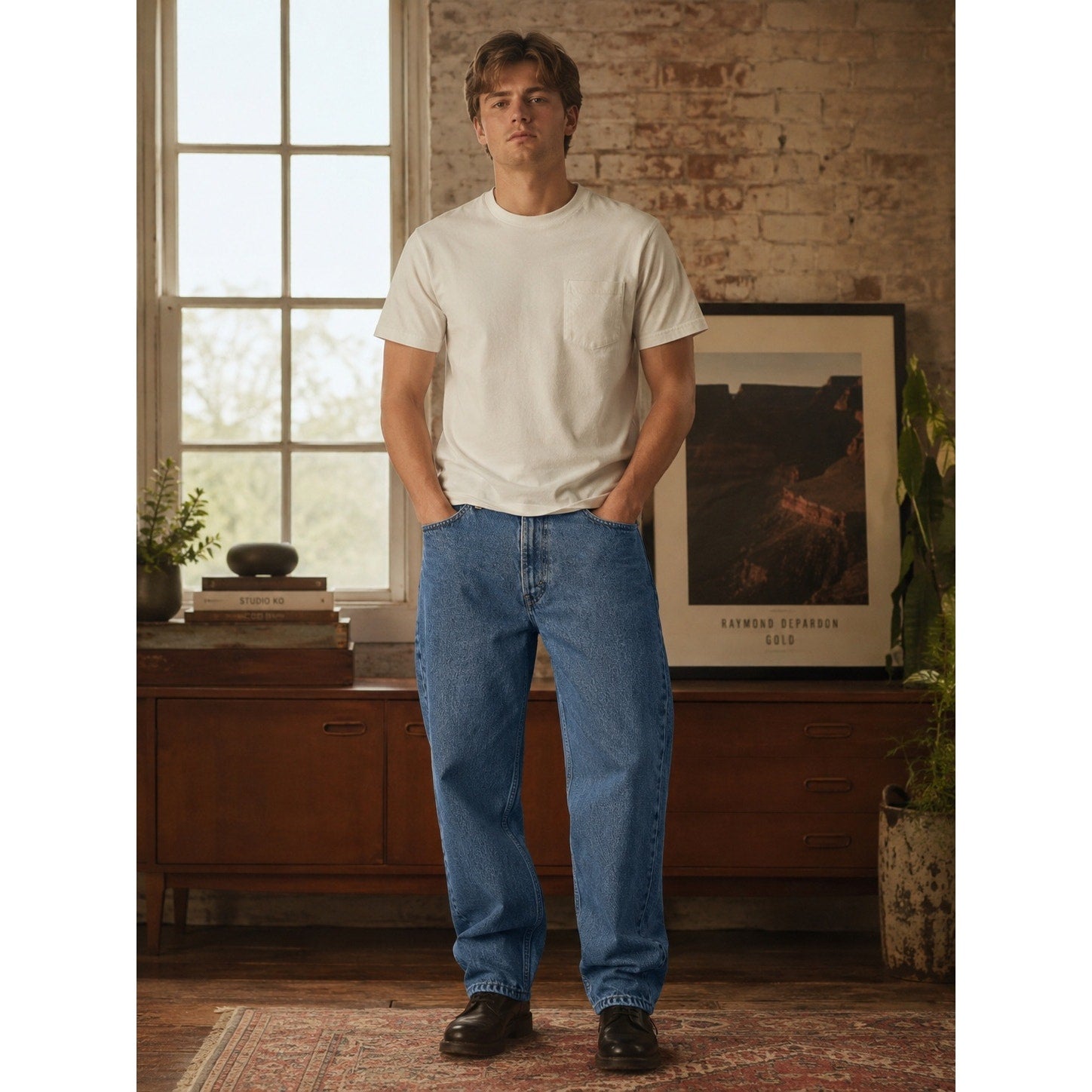 Levi's 550 Relaxed Fit Jean in Medium Wash Blue — Size 32x30 // Preowned