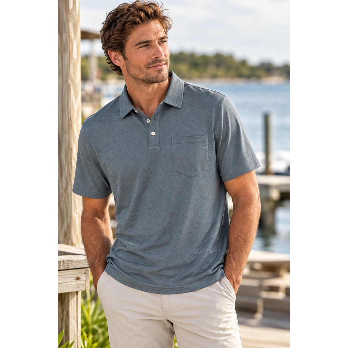 Free Fly Bamboo Heritage Polo — Size Medium