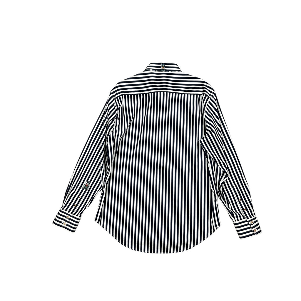 Robert Graham X Collection Tailored Fit Bengal Stripe Long Sleeve Shirt — Size Large // Preowned