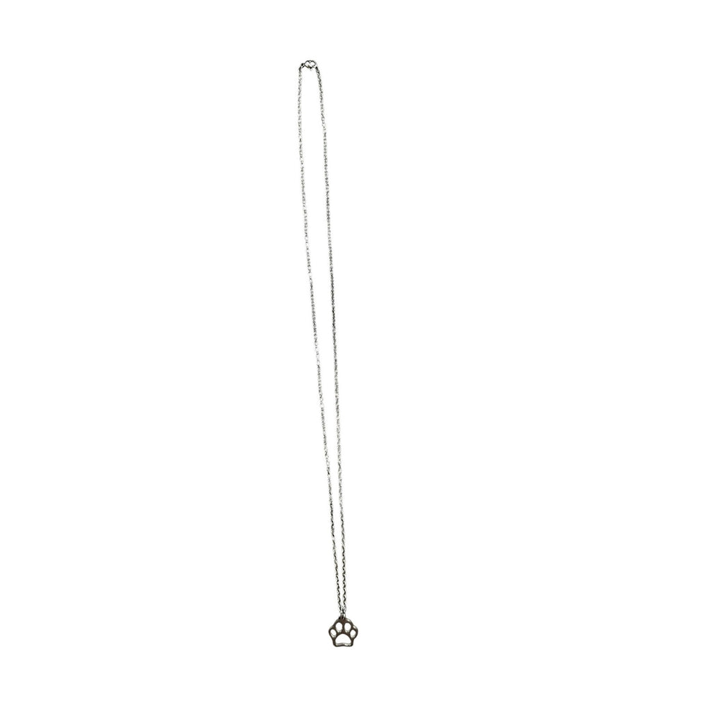 Andrew Christian Paw Print Necklace in Silver — One Size